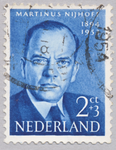 711736 Zomerpostegels 1954, 2 + 3 cent, gestempeld, met een afbeelding van de dichter Martinus Nijhof (1894-1953), die ...